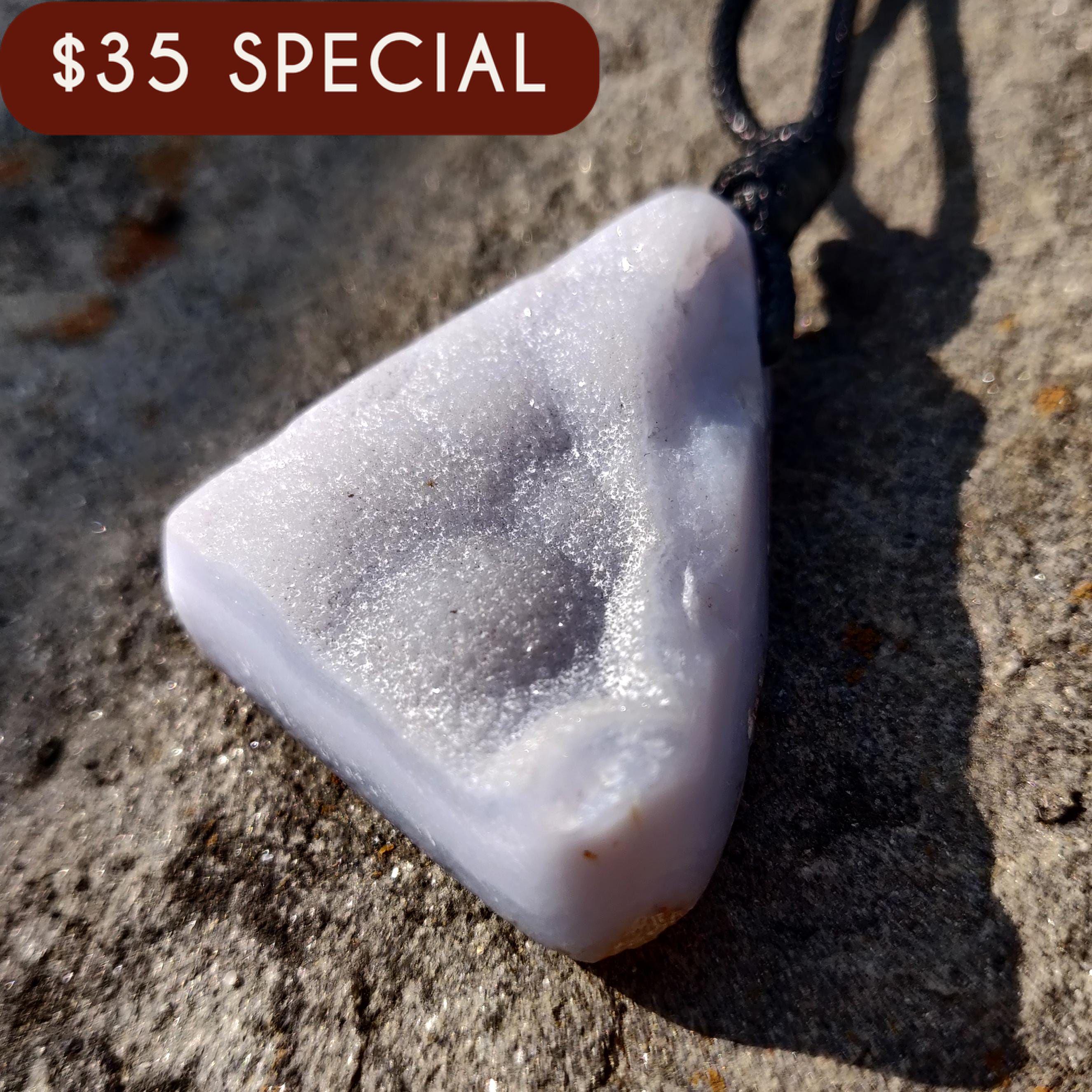 Natural Blue Lace Agate Necklace, Unique Druzy Necklace, Raw Crystal Jewelry, Women's / Men's Gemstone Pendant, Best Friend Birthday Gift Natural Blue Lace Agate Necklace, Unique Druzy Necklace, Raw Crystal Jewelry, Women's / Men's Gemstone Pendant, Best Friend Birthday Gift
