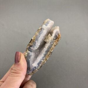 Druzy Blue Lace Agate Specimen (2 5/8") for Crystal Grids, Throat Chakra, Crystal Magic Witch tool, Metaphysical Specimen Rough, Angel Stone