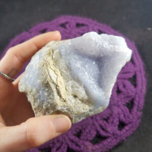 Blue Lace Agate Geode Raw Natural Crystal matrix light druzy Malawi Africa rough stone