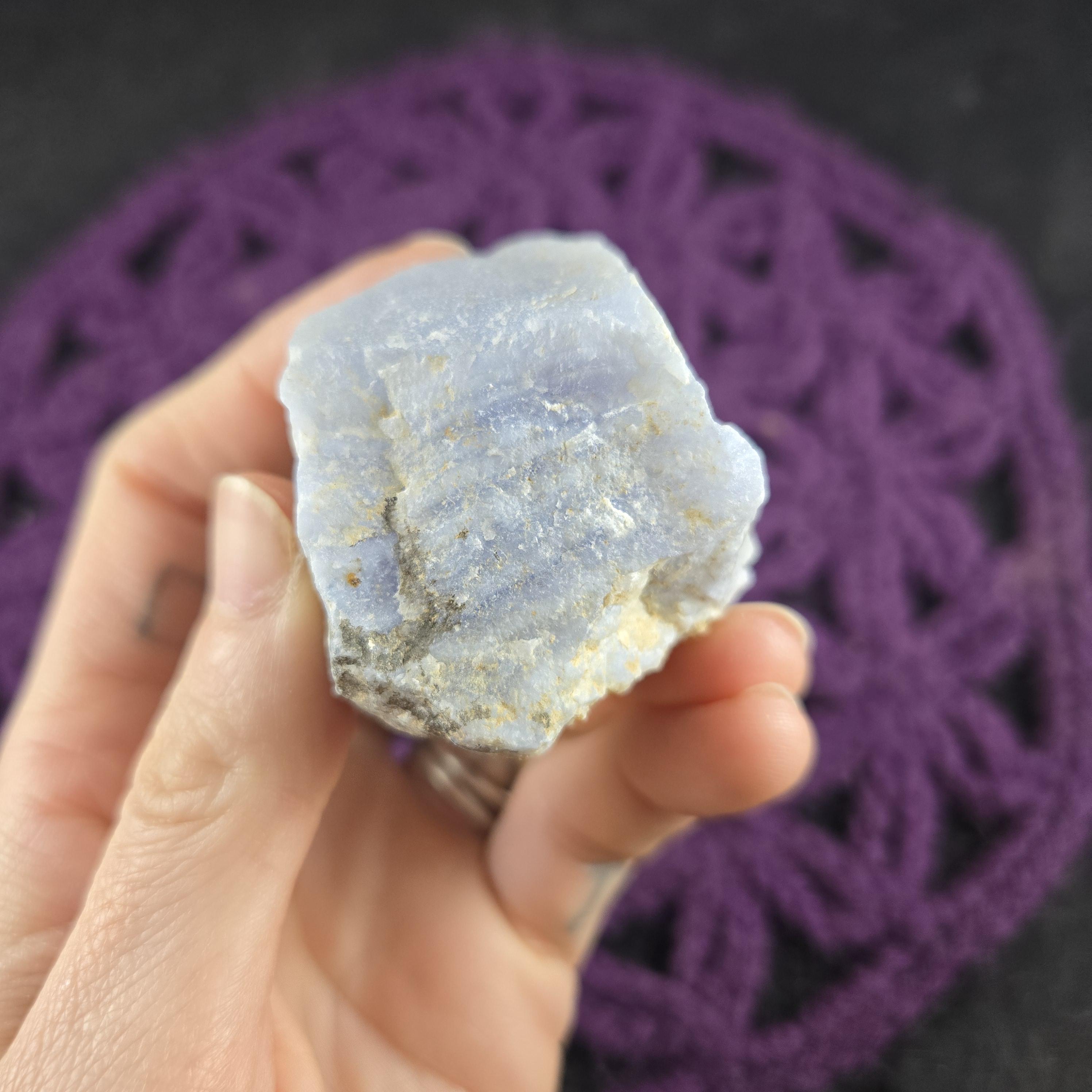 Blue Lace Agate Raw Natural Crystal Matrix Light Namibia Rough Stone
