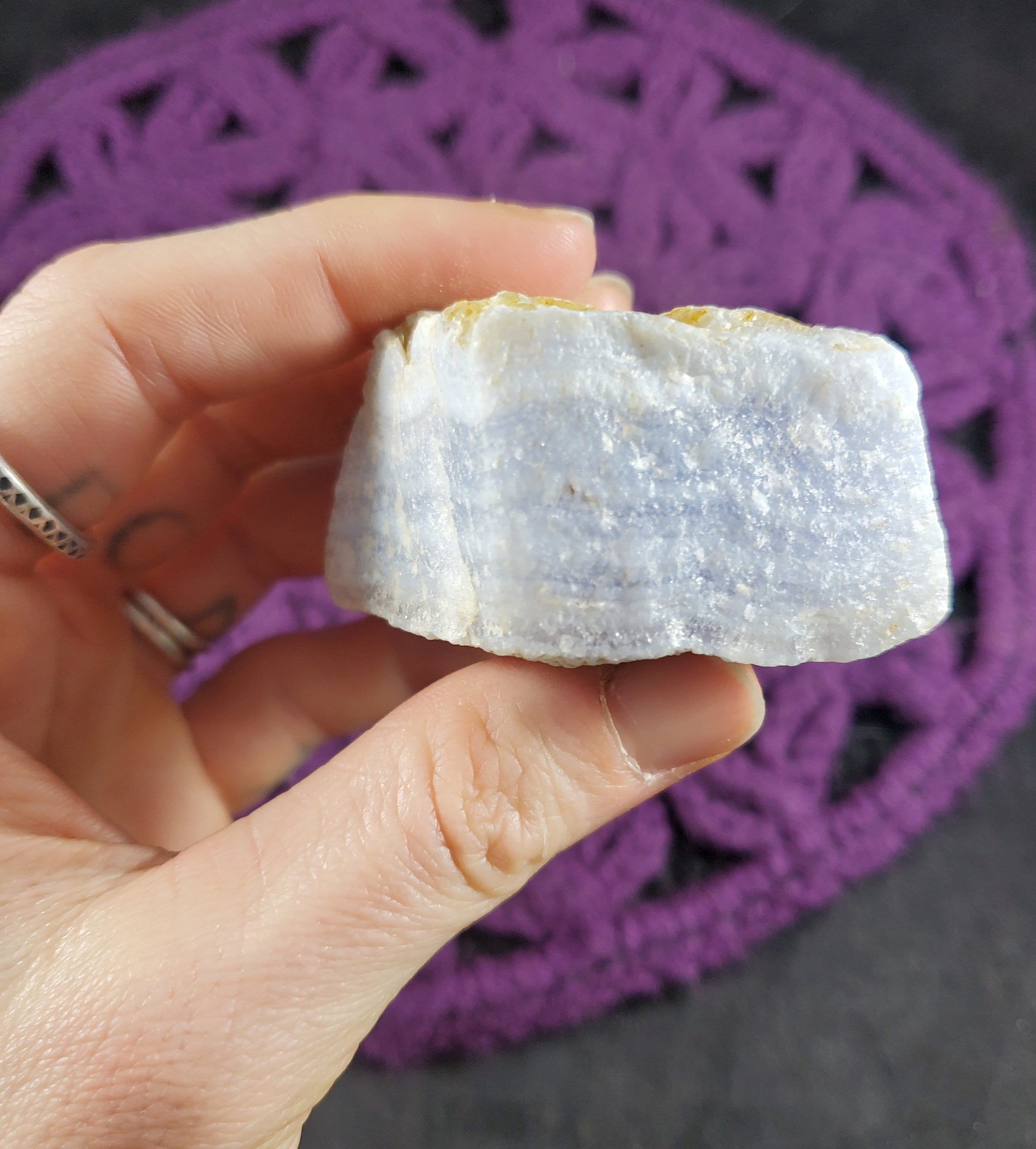 Blue Lace Agate Raw Natural Crystal Matrix Light Namibia Rough Stone
