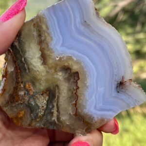 Blue Lace Agate Rough natural stone not polished for cabbing