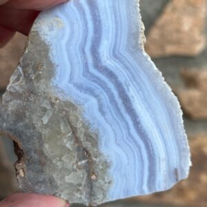 Blue Lace Agate Rough natural stone not polished for cabbing
