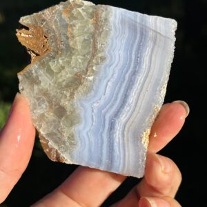 Blue Lace Agate Rough natural stone not polished for cabbing