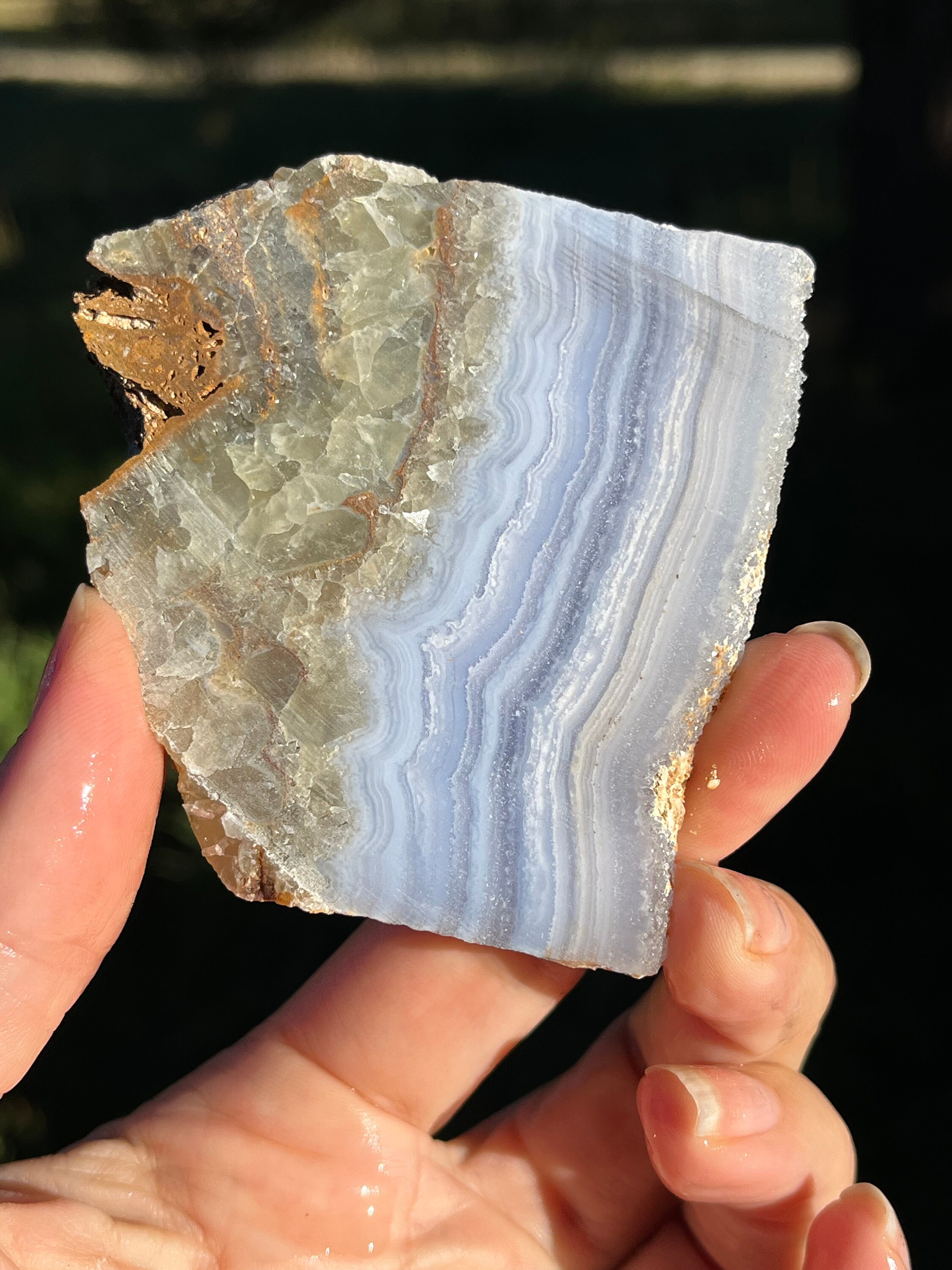 Blue Lace Agate Rough Natural Stone Not Polished For Cabbing