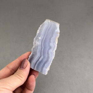 Blue Lace Agate Specimen Crystal Slab (3 3/8" long) Metaphysical Crystal Agate Specimen Crystal Collector Agate Slice Metaphysical Crystal
