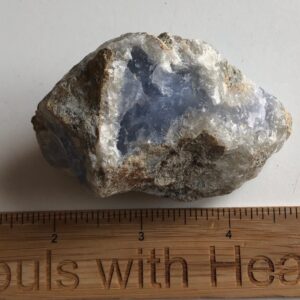 Raw Blue Lace Agate Stone: Calming Healing Crystal (140 grams)