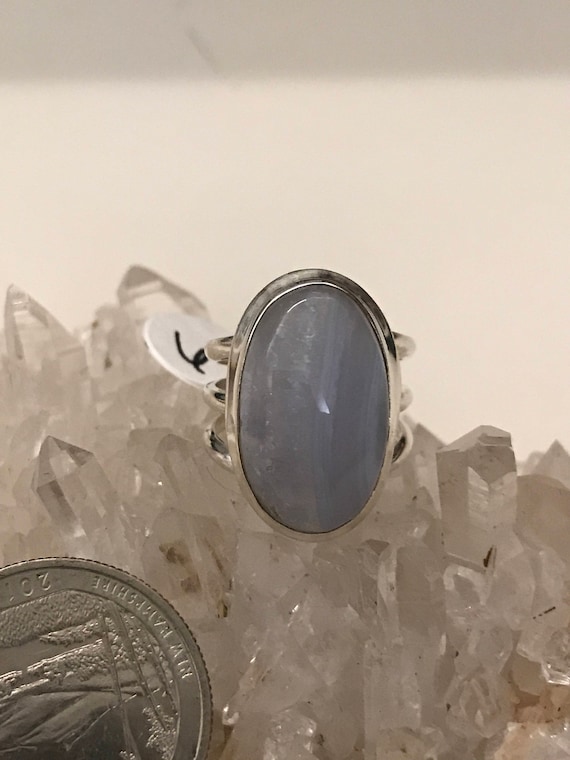 Oval Blue Lace Agate Ring Size 6 Oval Blue Lace Agate Ring Size 6