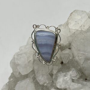 Blue Lace Agate Ring, Size 7