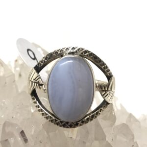 Blue Lace Agate Ring Size 9 Blue Lace Agate Ring Size 9