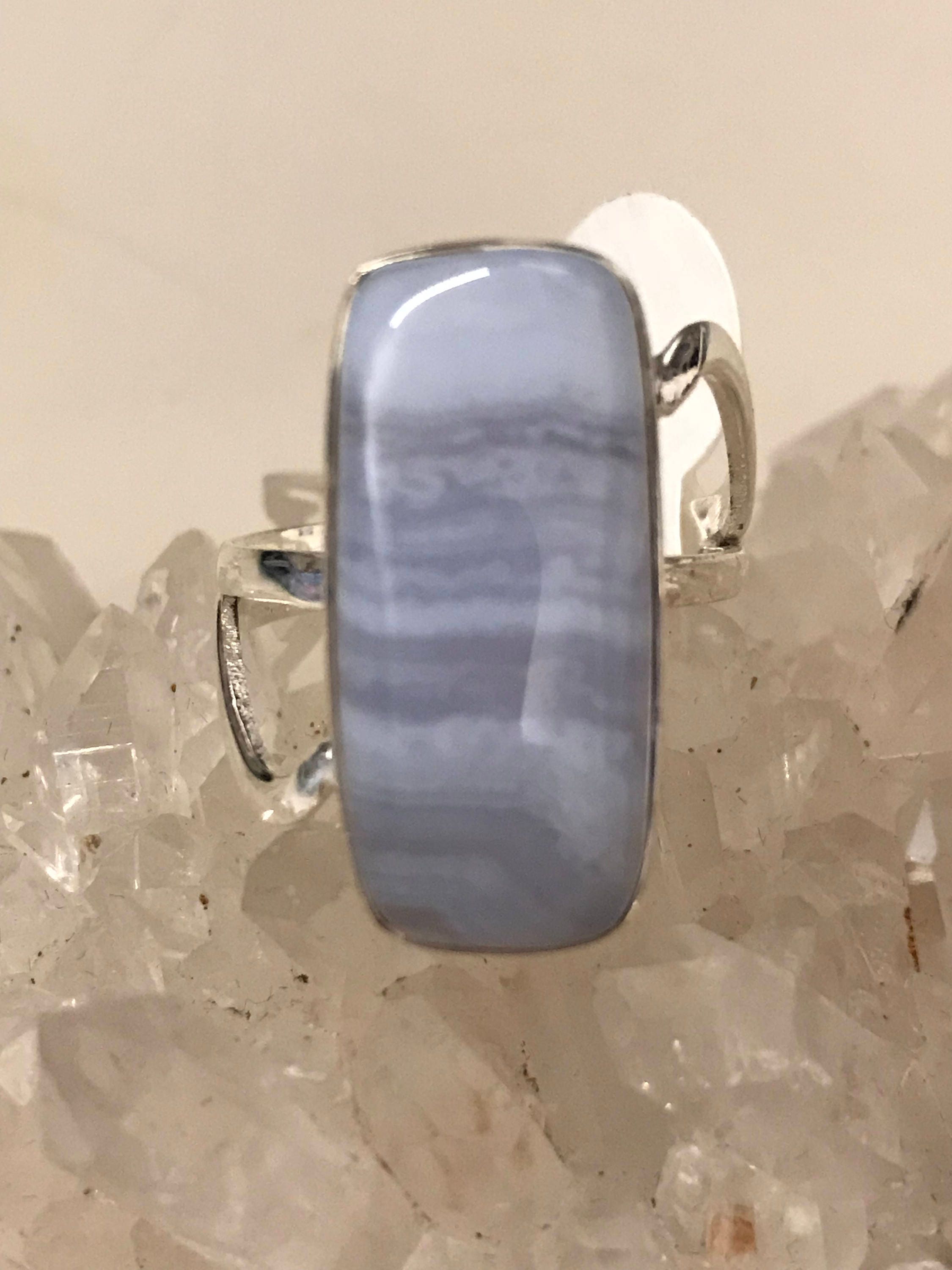 Blue Lace Agate Ring Size 8