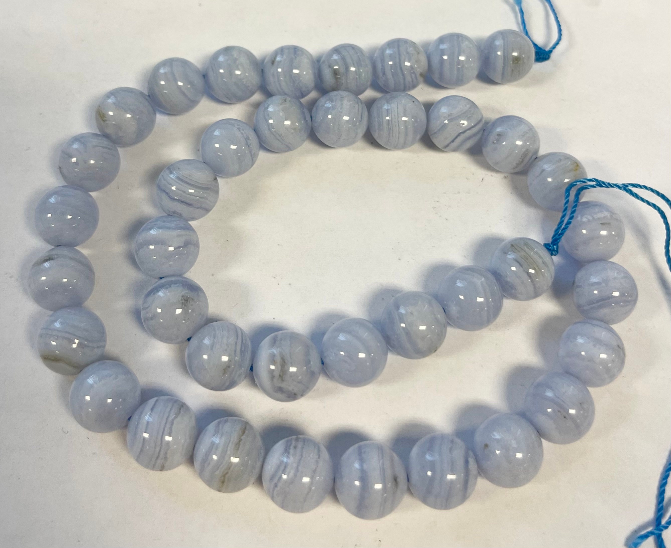 Blue Lace Agate 3mm 4mm 6mm 8mm 10mm 12mm 14mm 16mm 18mm Round Beads --15.5inch Strand