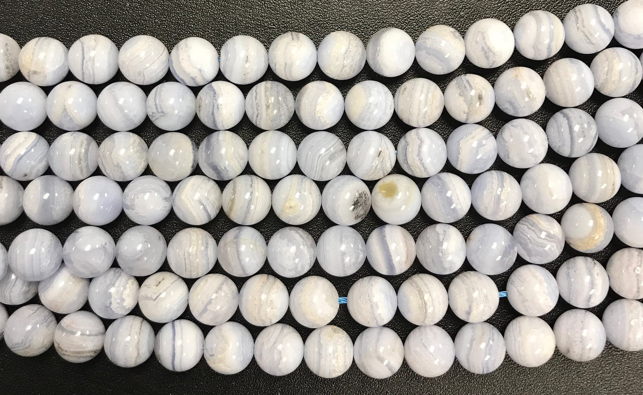 Blue Lace Agate 3mm 4mm,6mm,8mm,10mm,12mm Round Beads --15.5  Inch Gemmstone Bead