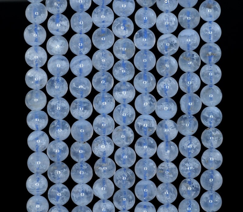 4mm Chalcedony Blue Lace Agate Gemstone Blue Aa Round Loose Beads 15.5 Inch Full Strand (80020569-368)