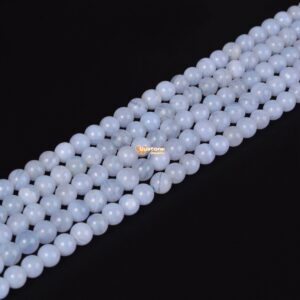 4mm047 4mm Blue Lace Agate Round Ball Loose Gemstone Beads 16"