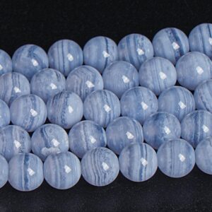 5mm Blue Lace Agate Beads Brazil Grade Aa Genuine Natural Gemstone Round Loose Beads 16" Bulk Lot Options (109191)