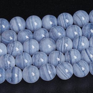 5mm Transparent Blue Lace Agate Beads Brazil Grade Aaa Genuine Natural Gemstone Round Loose Beads 15"/7.5" Bulk Lot Options (109198)