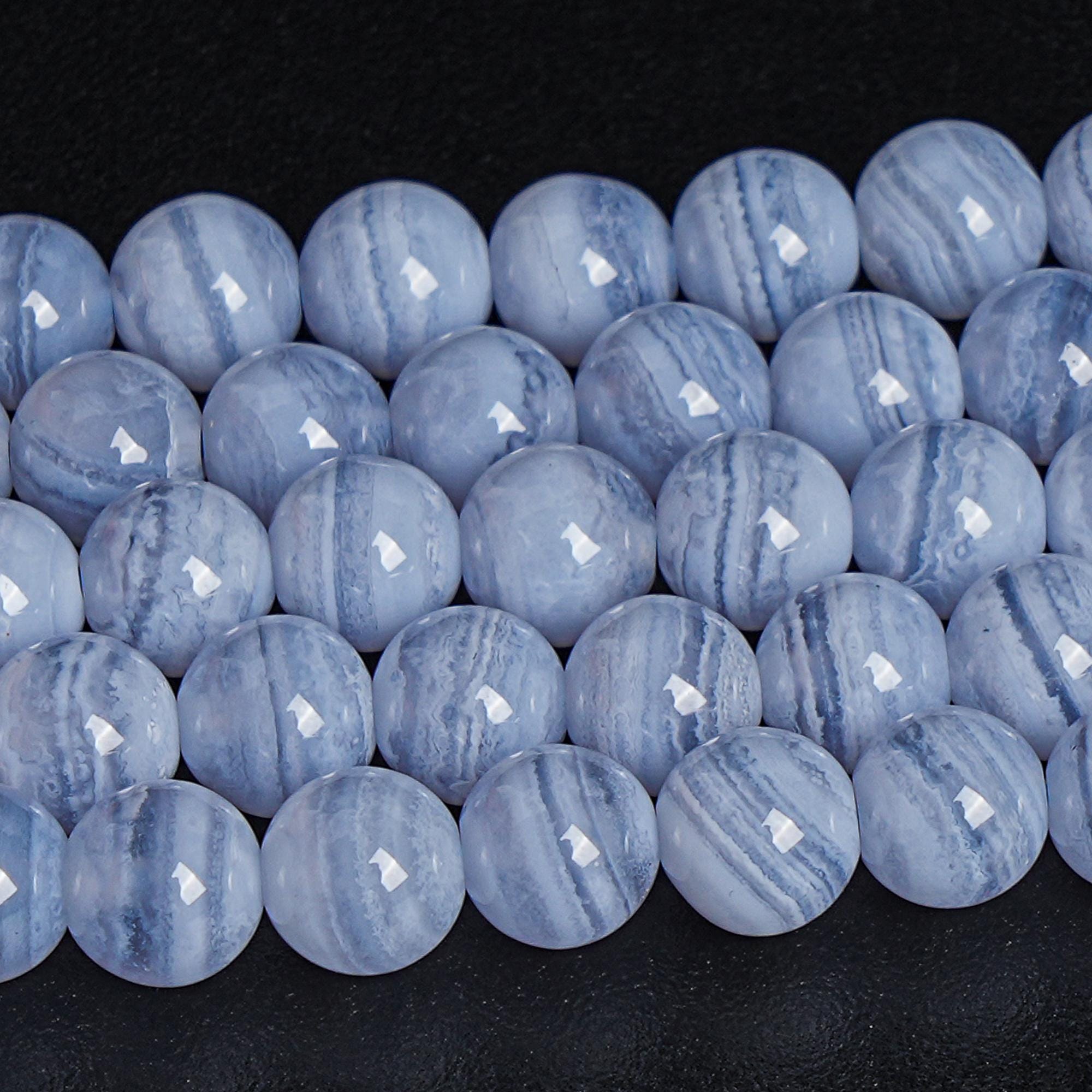 5mm Transparent Blue Lace Agate Beads Brazil Grade Aaa Genuine Natural Gemstone Round Loose Beads 15"/7.5" Bulk Lot Options (109198)