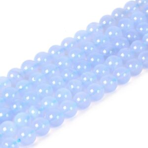 6mm Blue lace agate round ball loose gemstone beads 16"