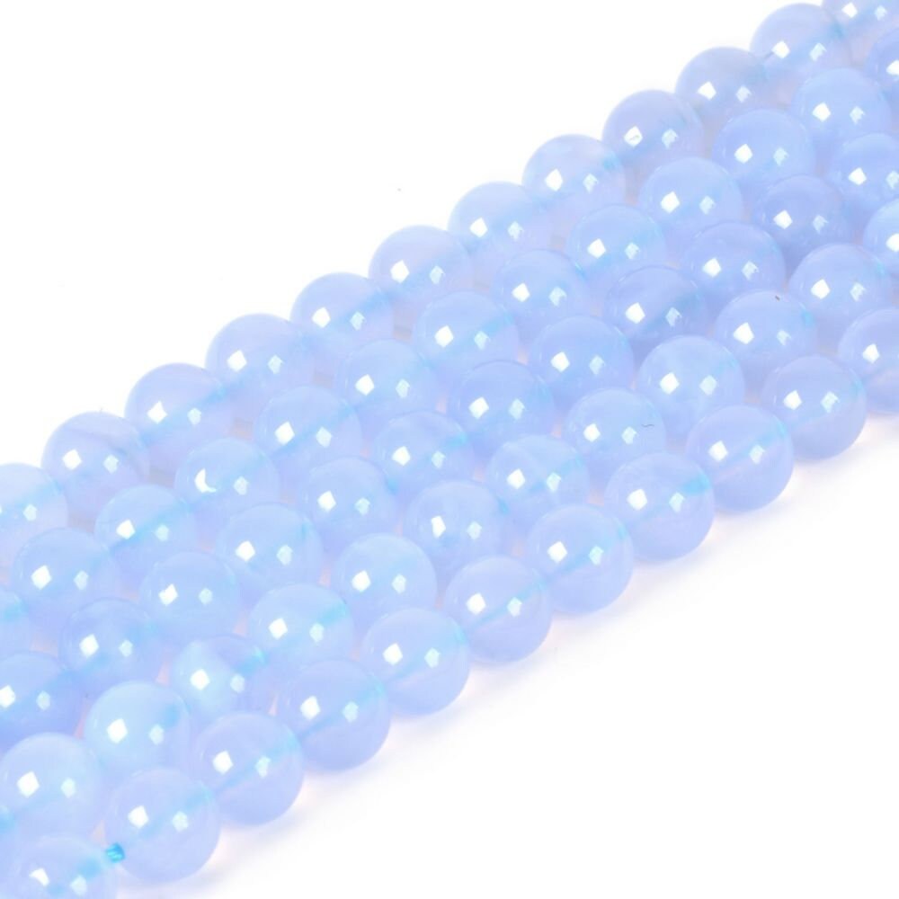 6mm Blue Lace Agate Round Ball Loose Gemstone Beads 16" 6mm Blue Lace Agate Round Ball Loose Gemstone Beads 16"