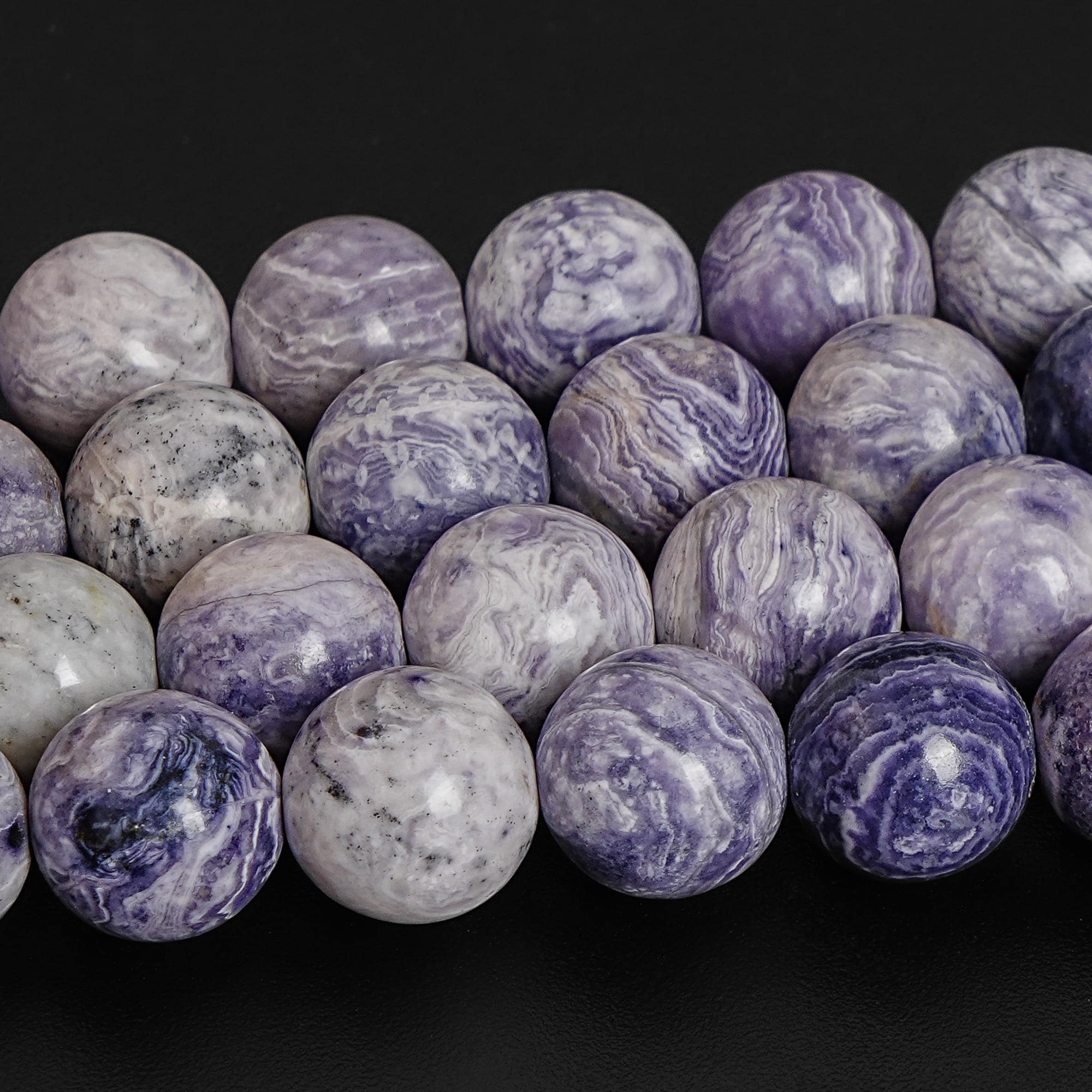 6mm 8mm 10mm Blue Lace Agate Bead Grade Aa Natural Round 15" 7.5" Loose Beads
