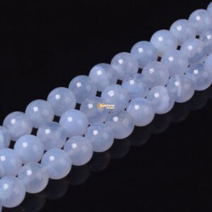 8mm Blue lace agate round ball loose gemstone beads 16"