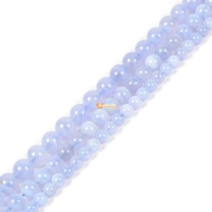 Blue Lace Agate round ball loose gemstone beads 6mm 8mm 10mm