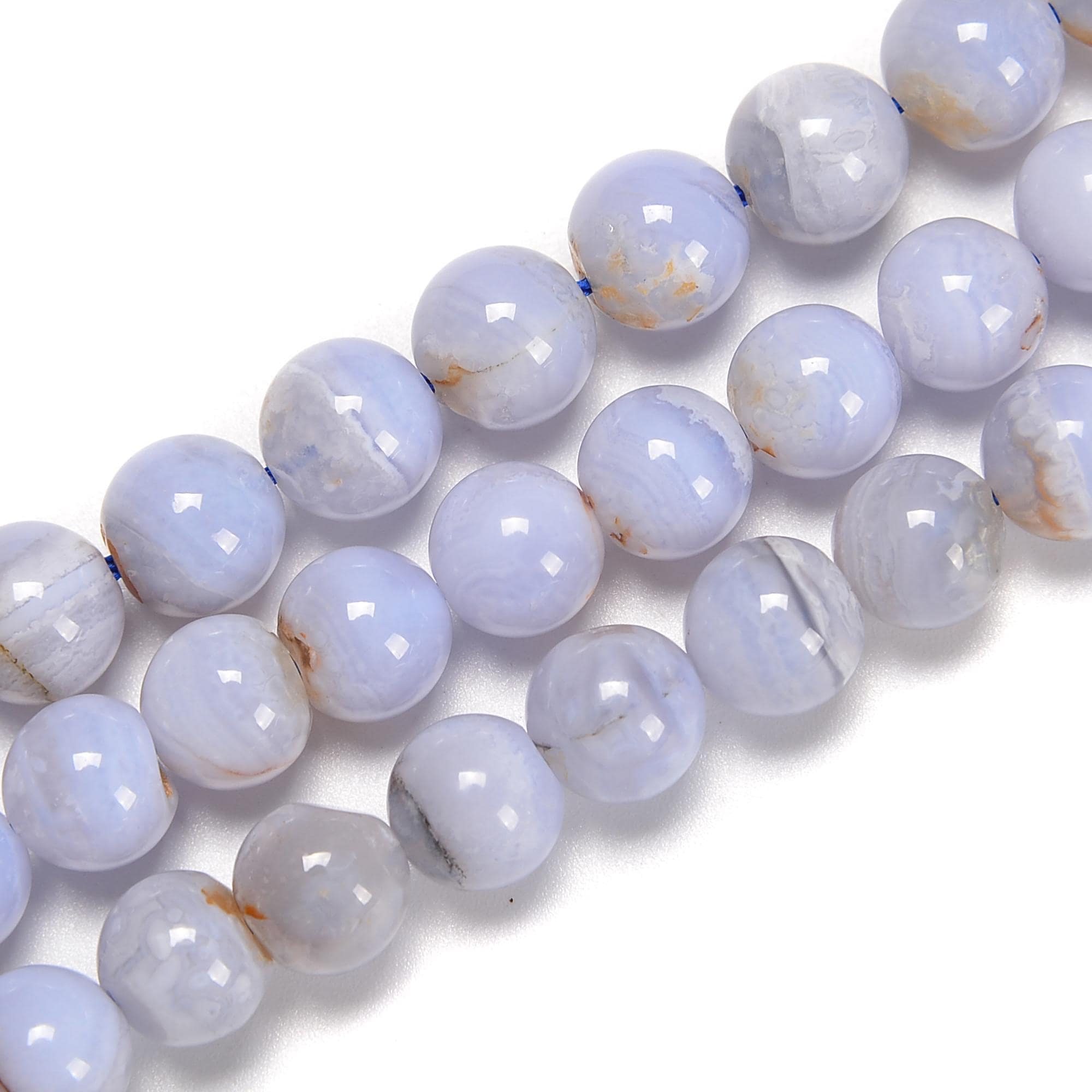 Multi Color Blue Lace Agate Smooth Round Beads Size 4-4.5mm - 8mm 15.5'' Strand Multi Color Blue Lace Agate Smooth Round Beads Size 4-4.5mm - 8mm 15.5'' Strand