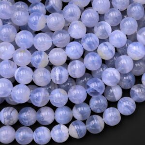 Natural Blue Lace Agate Beads 4mm 6mm 8mm 10mm Round Beads 15.5" Strand