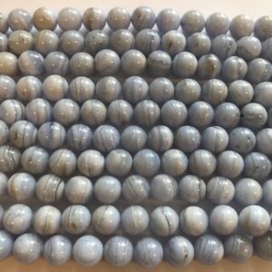 Natural blue lace agate 3mm 4mm 6mm 8mm 10mm 12mm 14mm 16mm 18mm Round Gemstone Beads---15.5 inch strand