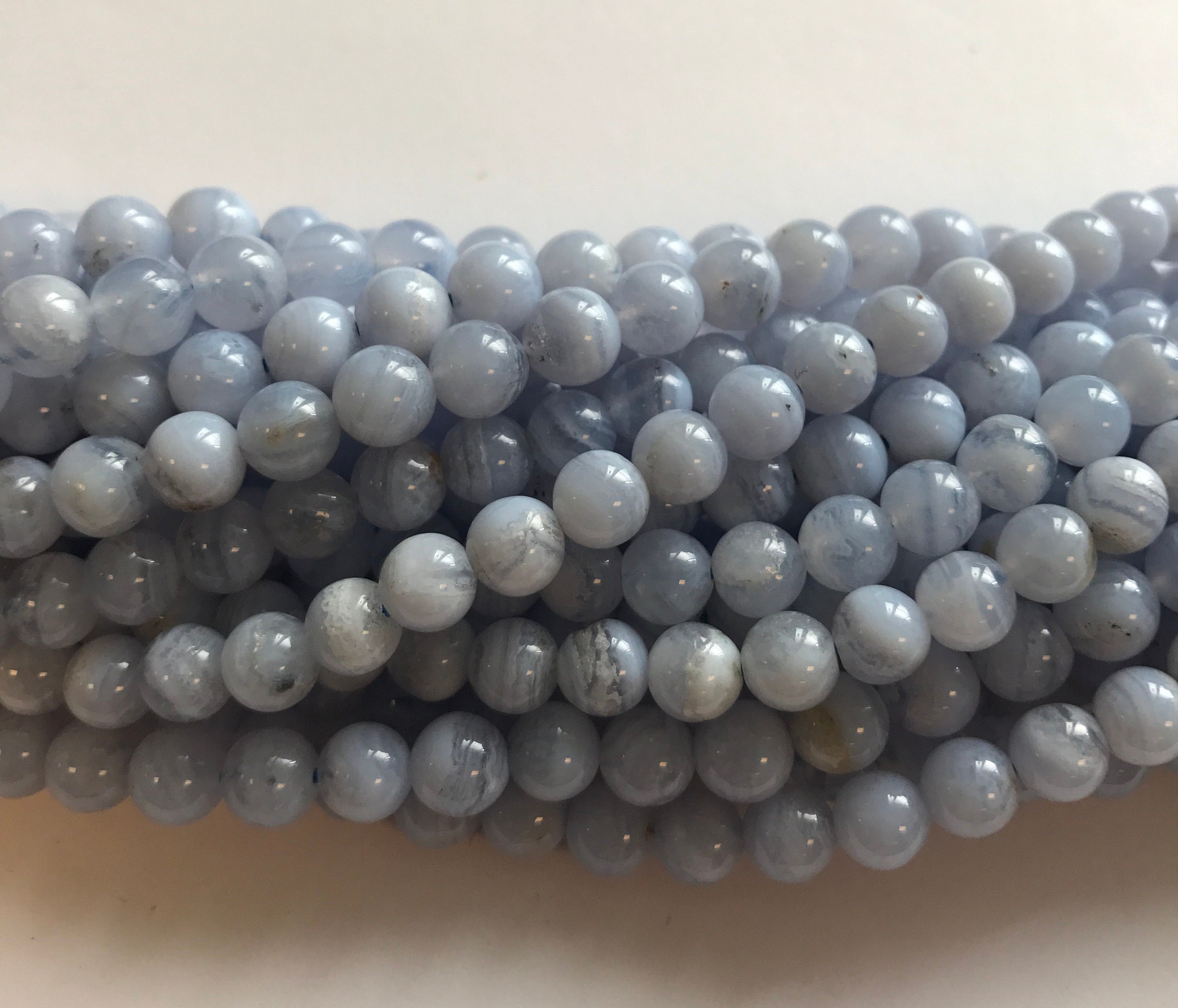 Natural Blue Lace Agate 3mm 4mm 6mm, 8mm 10mm 12mm 14mm Round Gemstone Beads---15.5 Inch Strand Natural Blue Lace Agate 3mm 4mm 6mm, 8mm 10mm 12mm 14mm Round Gemstone Beads---15.5 Inch Strand