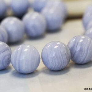XL/ Blue Lace Agate 20mm Round beads 16" strand Nice price/quality large size gemstone beads for jewelry making