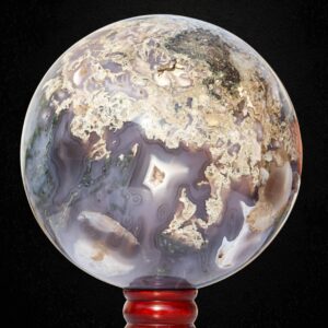 215mm Blue Lace Agate Sphere: For Communication, Emotional & Spiritual Healing