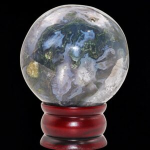 90MM Blue Lace Agate Sphere: Natural Healing Crystal, Chakra Balancing 90MM Blue Lace Agate Sphere: Natural Healing Crystal, Chakra Balancing
