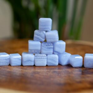 Blue Lace Agate Cube, Mini Crystal Cube, Crystal Cube