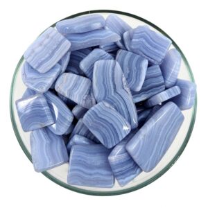 Blue Lace Agate Flat Grade A Polished Slice Slab #bl01b
