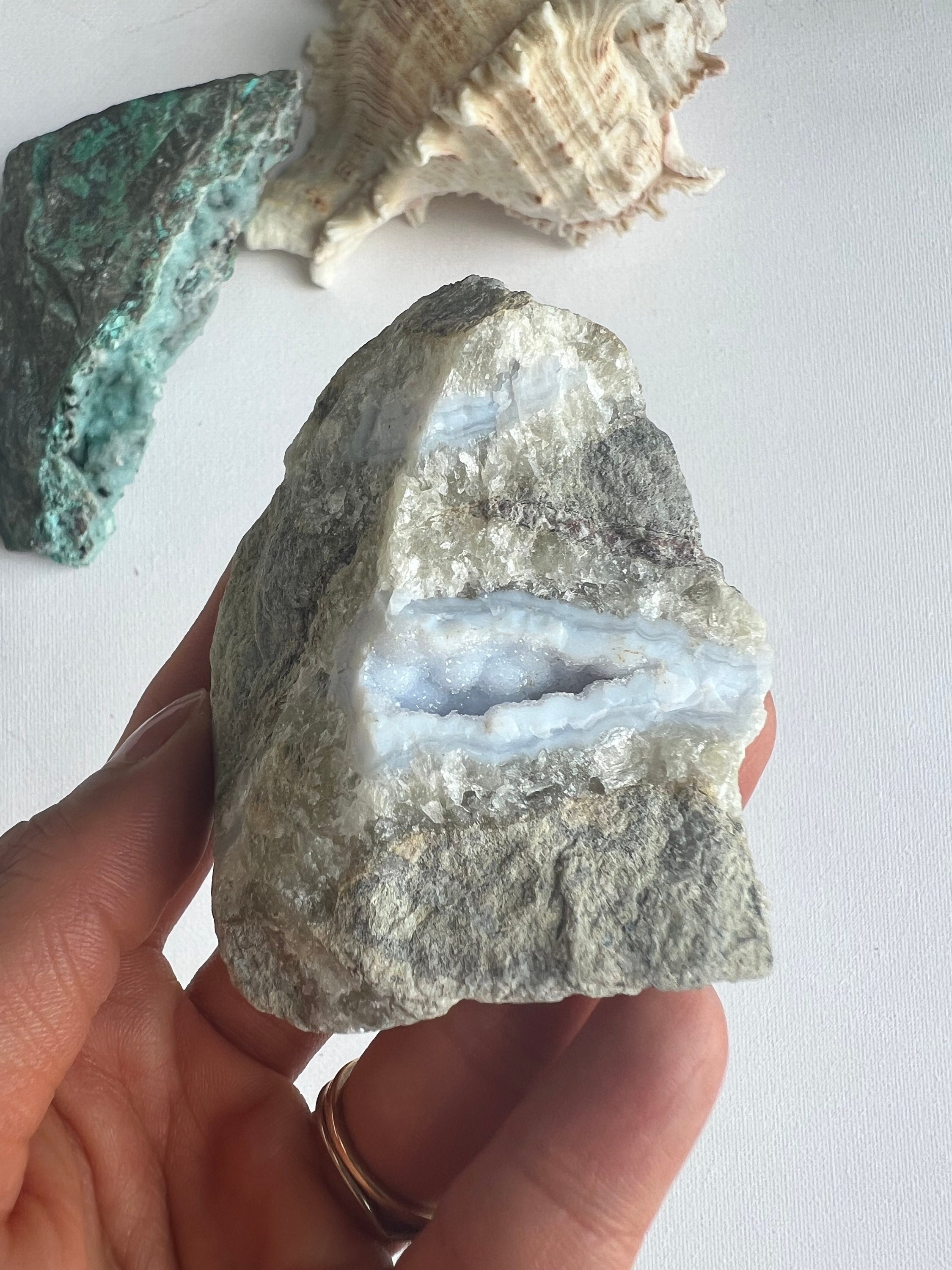 Blue Lace Agate Freeform, Display Specimen
