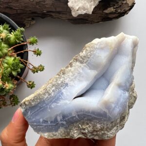 Blue Lace Agate Freeform, Crystal Display Specimen