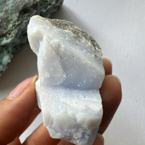 Blue Lace Agate Freeform, Polished Crystal