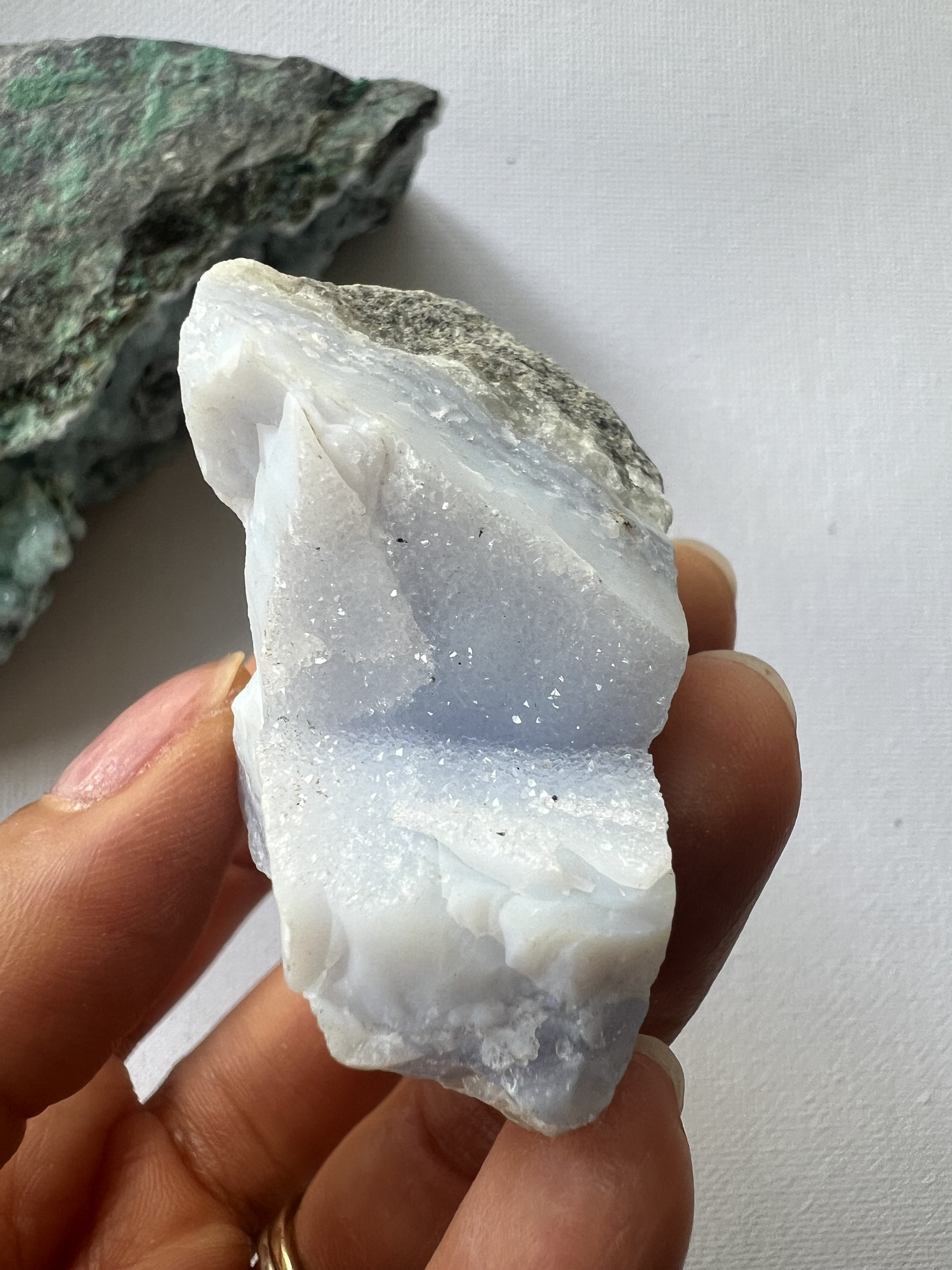 Blue Lace Agate Freeform, Polished Crystal