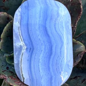 Gentle Blue Lace Agate Palmstone