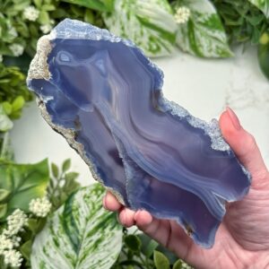 High Quality Blue Lace Agate Slab | 228g | - #s50 (polished Crystal Chunk, Throat Chakra, Peace)