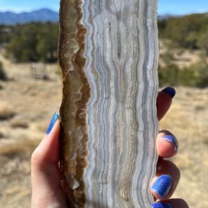 Namibian Blue Lace Agate Lapidary Slab natural stone not polished for cabbing