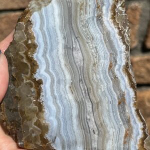 Namibian Blue Lace Agate Lapidary Slab natural stone not polished for cabbing
