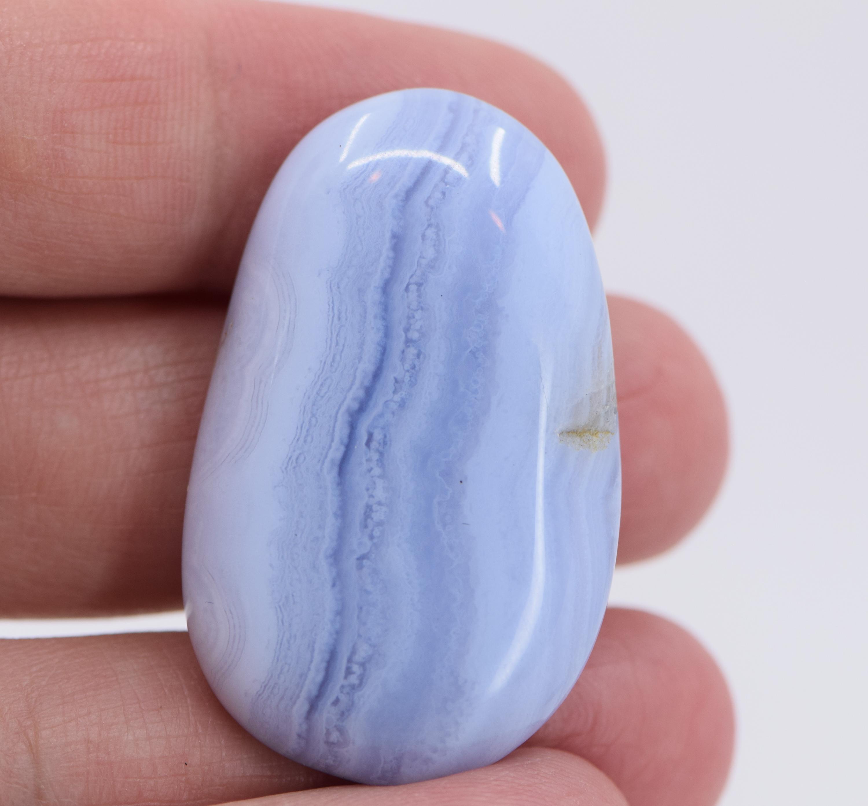 Blue Lace Agate Small Chip Palm