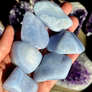 Tumbled Blue Lace Agate