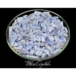 Blue Lace Agate Mini Tumbled Stones In 20 Gm Parcel For Peace Of Mind #bl20