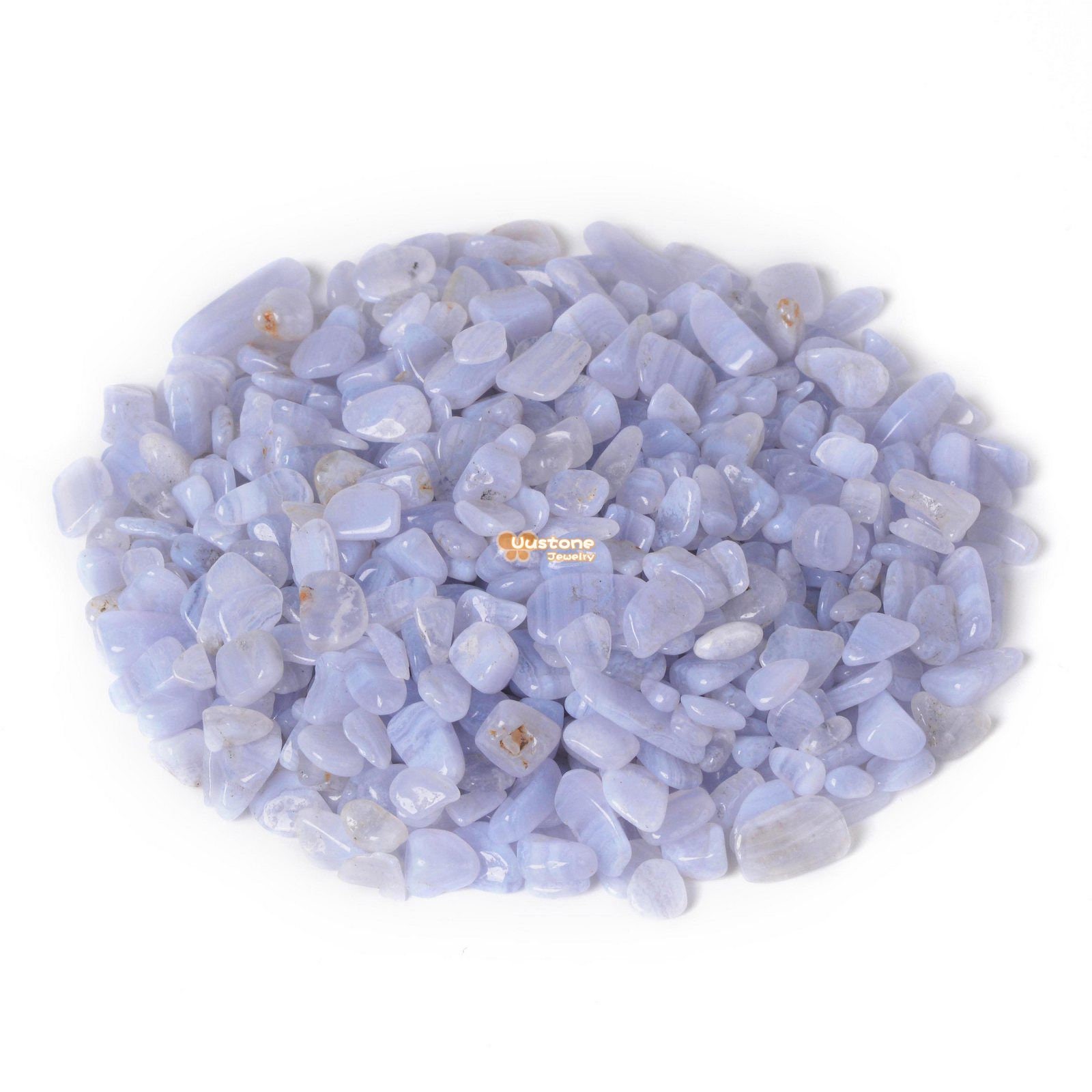 Natural Blue Lace Agate Chips Crushed Tumbled Stone Crystal Healing Embellishments 100 Grams