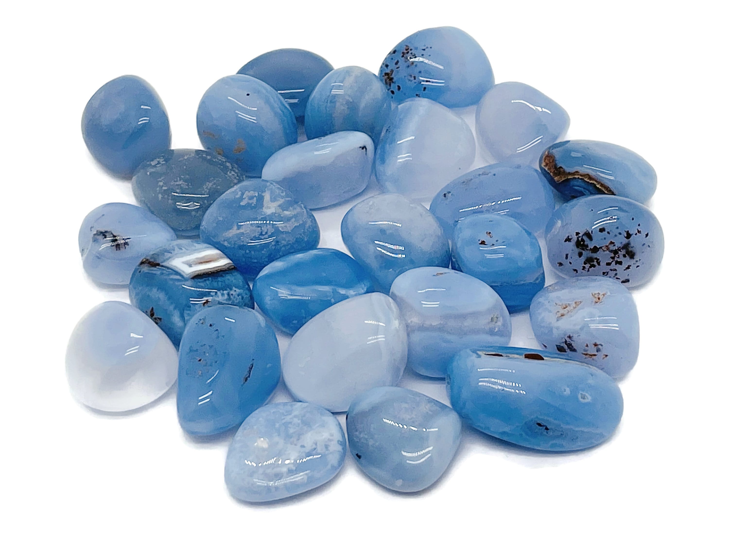 Blue Lace Agate Tumbled Stone - Blue Lace Agate Gemstone - Natural Gemstone - Blue Lace Agate Stone - Tu1100
