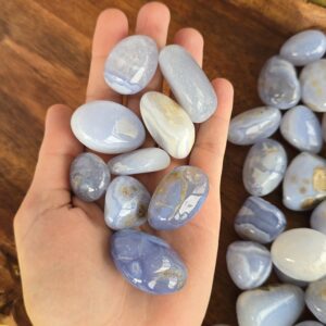 Blue Lace Agate Tumbled Stones